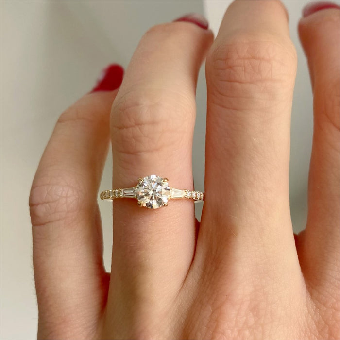 Petite Moore Round Diamond Engagement Ring