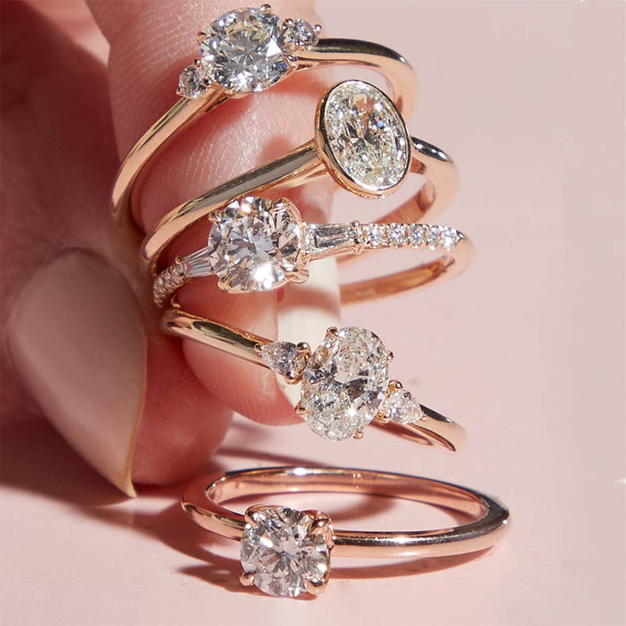 Petite Moore Round Diamond Engagement Ring