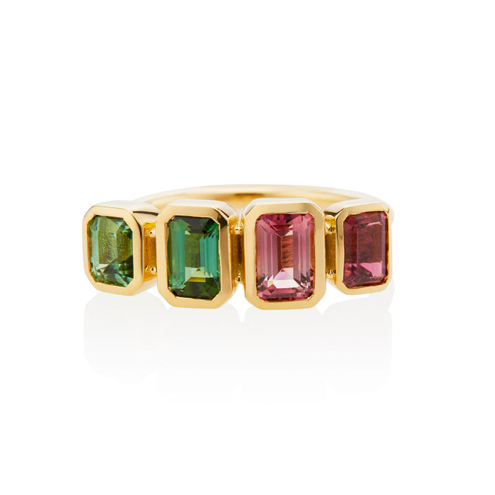 The Stack Multicolor Tourmaline Ring