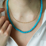 Sleeping Beauty Turquoise Large Bead Strand Necklace